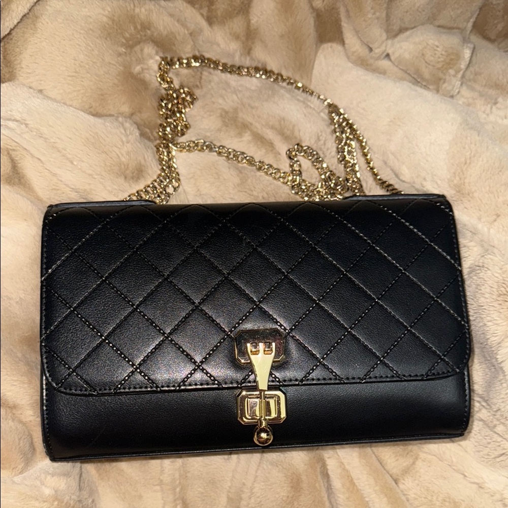 Ana Lublin Women Designer Leather Handbags Quilted Flap Lady Crossbody Black View 3